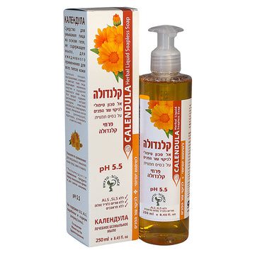 CALENDULA Herbal Treatment Liquid Soapless Soap for facial skin washing FACIAL SKIN CLEANSING & MAKEUP REMOVAL For daily face wash, for all skin types